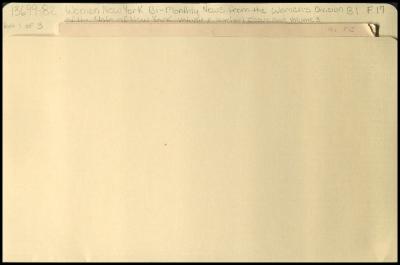 "Women New York" Volume 2, Number 1 and Volume 3, Number 1 and related materials