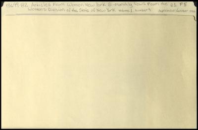 "Women New York" Volume 1, Number 5 related materials