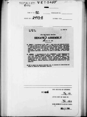 NYS Bill and Veto Jackets: 1992, Veto 55