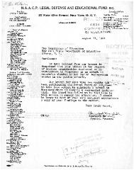 Letter from Thurgood Marshall to the Education Department regarding the investigation into Hempstead's public schools