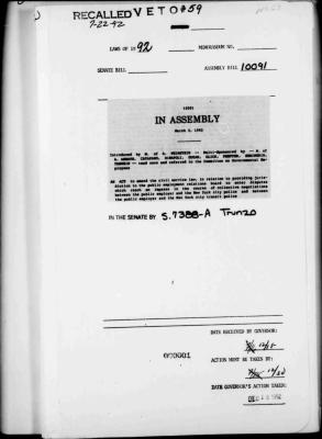 NYS Bill and Veto Jackets: 1992, Veto 59
