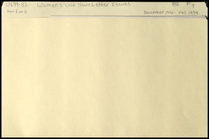 "Women's Unit News" newsletters