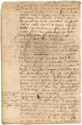 Contract of sale from Pieter Wolphersen van Couwenhoven to Arnoldus van Hardenbergh of his house and lot on Manhattan Island