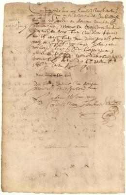Declaration of Jan Willemsen Bos and Abraham Martensen that they built a house for Dirck Holgersen on Long Island