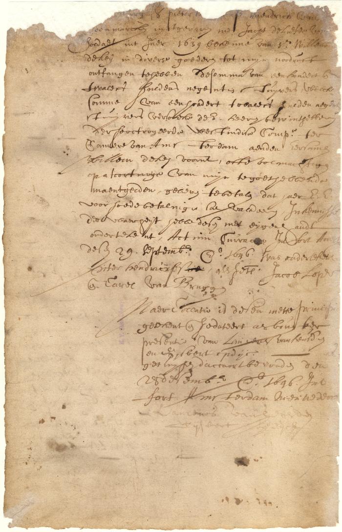 Note of Pieter Hendricksen in favor of Willem de Key