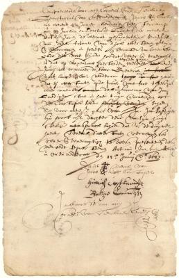 Declaration of Jacob Roy and others as to disrespectful remarks made by Jan Snediger when they were about to fire a salute for Director Stuyvesant