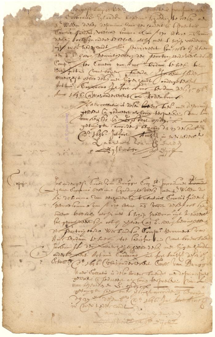 Note of Lucas Rodenborch, director of Curaçao, in favor of Willem de Key