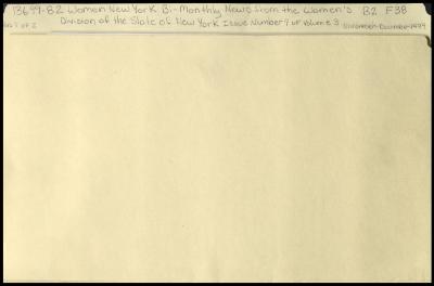 "Women New York" Volume 3, Number 7 related materials