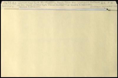 "Women New York" Volume 3, Number 7 related materials