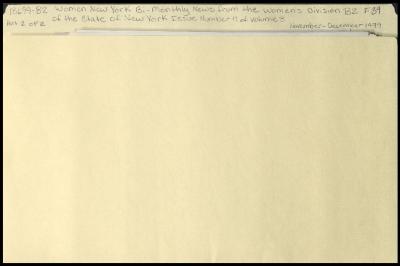 "Women New York" Volume 3, Number 7 related materials