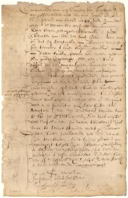 Declaration of Michiel Jansen and Jan Pietersen that a piece of duffel purchased by Thomas Hall was short of measure