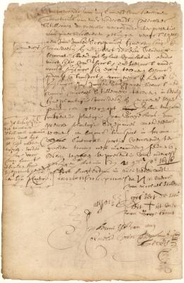 Contract of sale from Nicholas Stillwell to Jan Jansen Schepmoes of his house and lot on Manhattan Island, in exchange for Schepmoes’ plantation