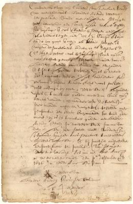 Contract of sale of a house and lot on Manhattan Island from Leendert Arenden to Tonis Nyssen