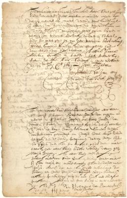 Declaration of B. Jansen and H. Jansen that at the beginning of the war of 1643 they had gone to L.I. to take maize belonging to the Indians