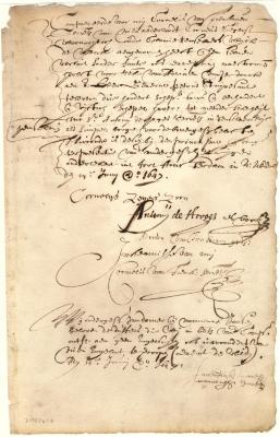 Contract of Cornelis Segersen to deliver wheat and oats to Director Stuyvesant on account of Adriaen van der Donck 