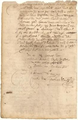 Receipt of Hendrick Arentsen for 300 guilders paid by Jacob Wolphertsen on account