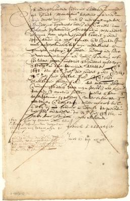 Bond of Fredrick Lubbertsen for the payment of money disbursed by Cornelis van Tienhoven
