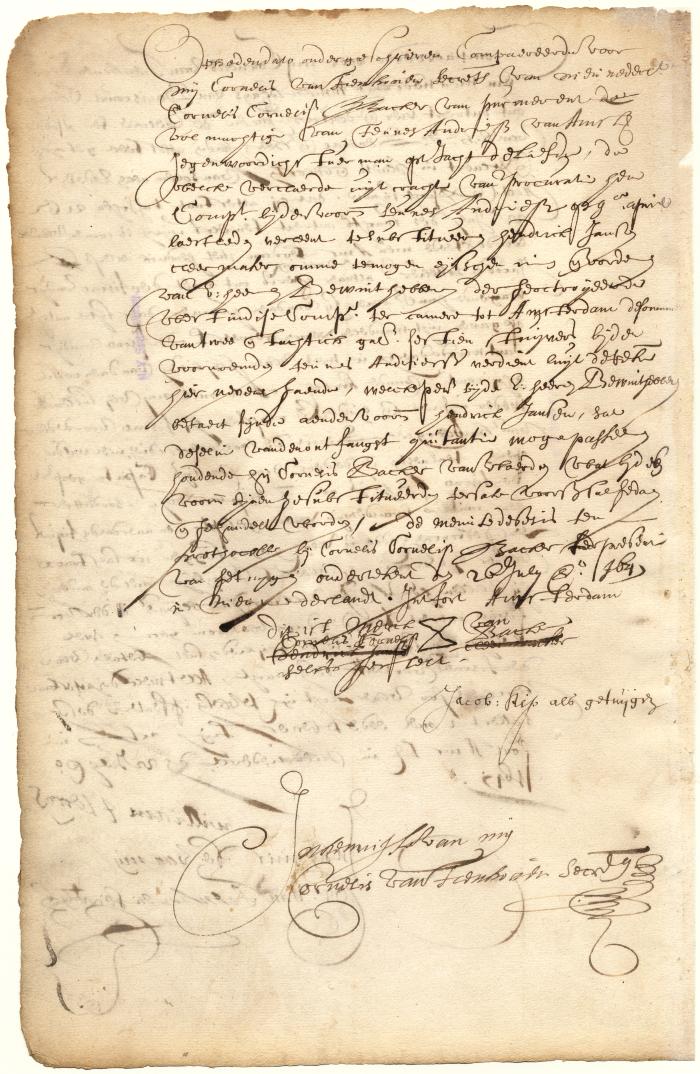 Substitute power of attorney from Cornelis Cornelissen Backer to Hendrick Jansen to receive money for Teunis Andriessen from the West India Company