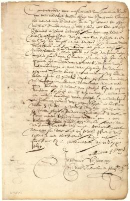 Declaration of William Hays respecting a visit paid at the tavern in company with Fiscal van Dyck and others