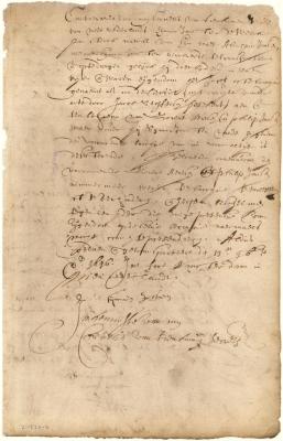 Bill of sale from Symon Joosten to Govert Aertsen and Philip Jansen of the yacht De Liefde