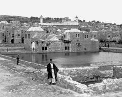 Syria.  Hebron.  Abraham's Pool;  the Haram with Its Two Minarets