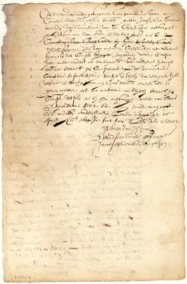 Receipt of Pieter Jansen Cool for money received from the curators of the estate of Claes Cater, deceased
