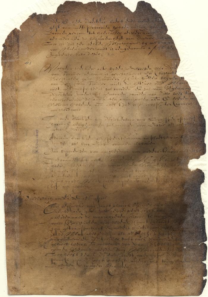 Dutch colonial council minutes, 8-15 April 1638