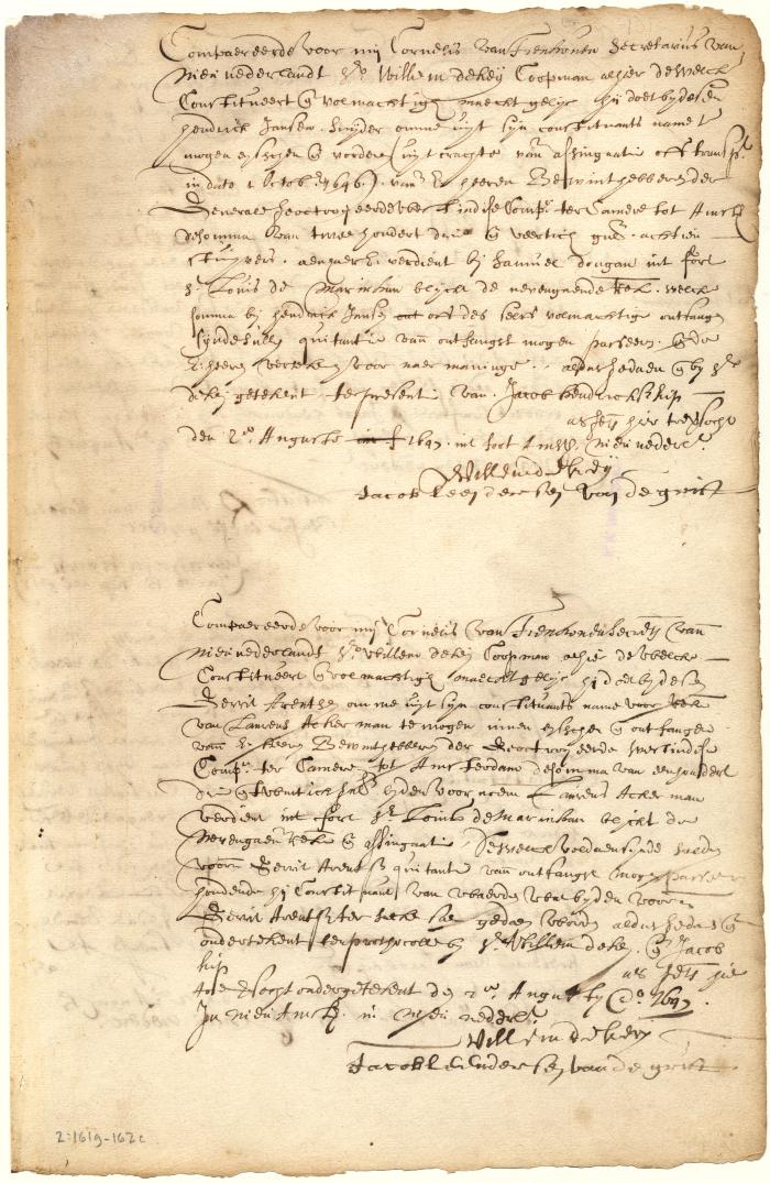 Power of attorney from Willem de Key to Hendrick Jansen to collect from the West India Company money earned by Samuel Dougan in Brazil