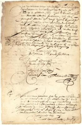 Bond of Arnoldus van Hardenberg as surety for Mr. Richard Smith