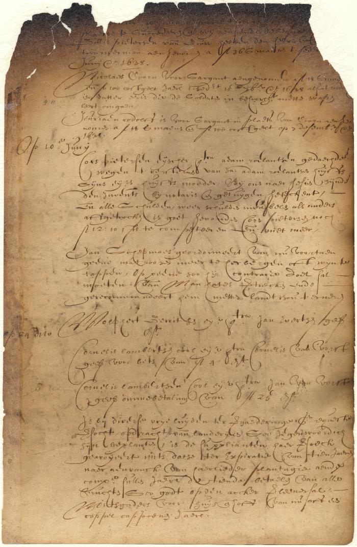 Dutch colonial council minutes, 3-24 June 1638