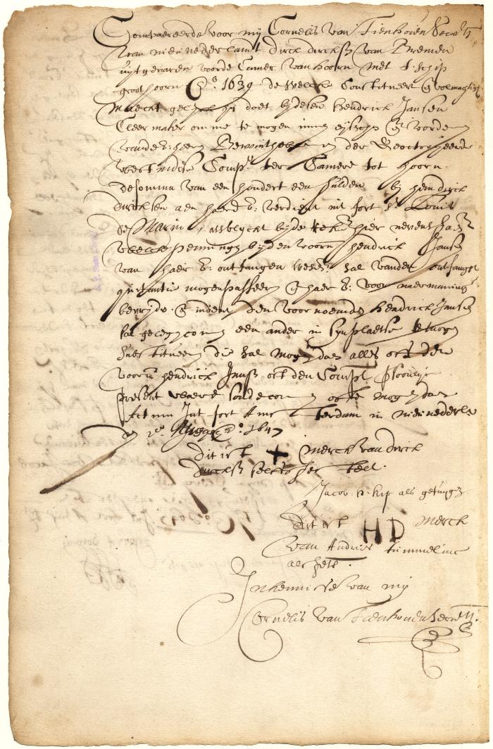 Power of attorney from Dirck Dircksen to Hendrick Jansen to collect wages due him by the West India Company for services in Brazil