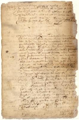 Contract of sale of a plantation on Manhattan island from P. van der Linden to E. Jansen