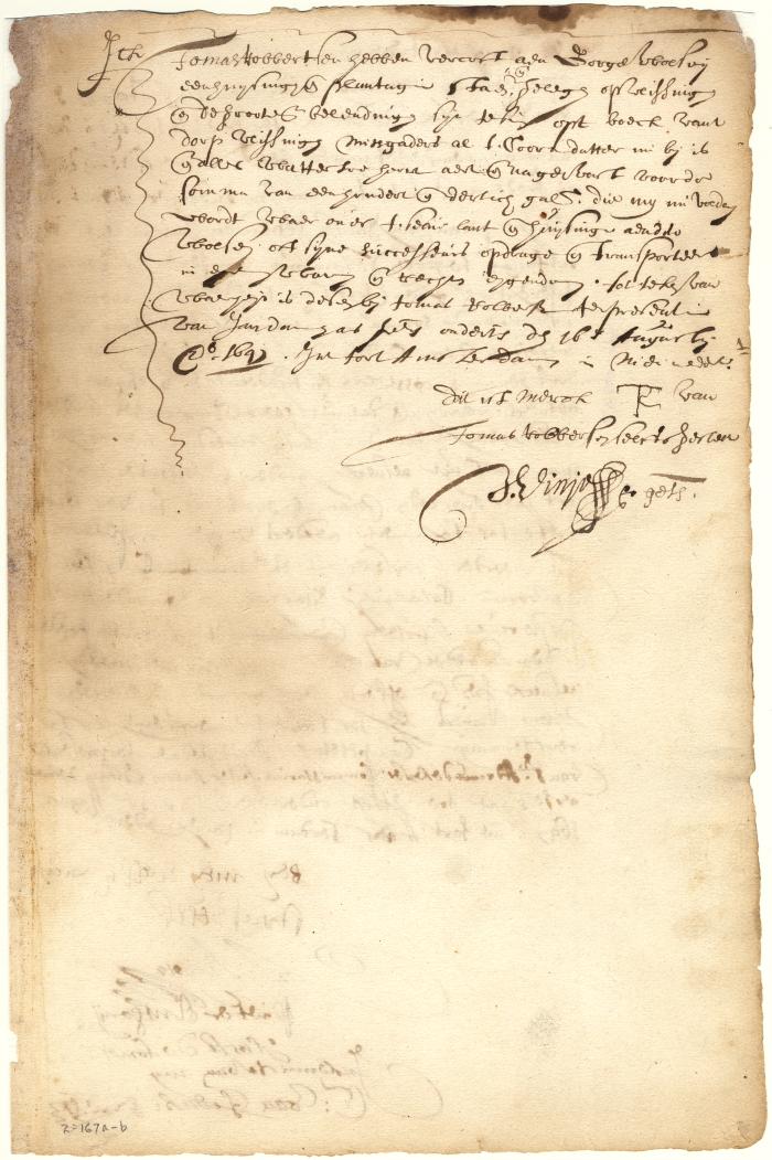 Deed from Thomas Robertson to George Wolsey for a house and plantation at Flushing, L.I.
