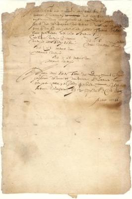 Declarations of William Cock and others that George Holmes’ wife accused the wife of Robert Butler of having an illegitimate child