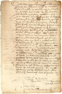 Power of attorney from Dirck Cornelissen from Wensveen to Rev. Everhardus Bogardus to receive money due by the West India Company to Tryn Jonas, his deceased mother-in-law