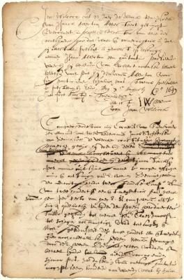 Power of attorney from Jacob Stoffelsen to Symon Dircksen Pos to receive money due to him from the West India Company