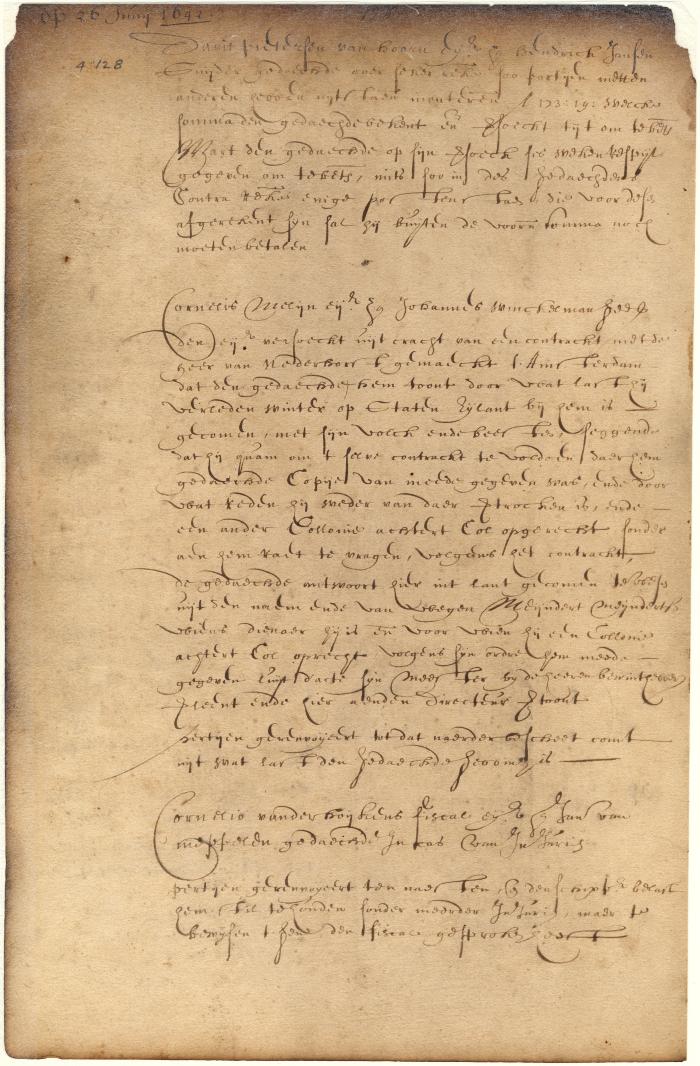 Dutch colonial council minutes, 26 June 1642