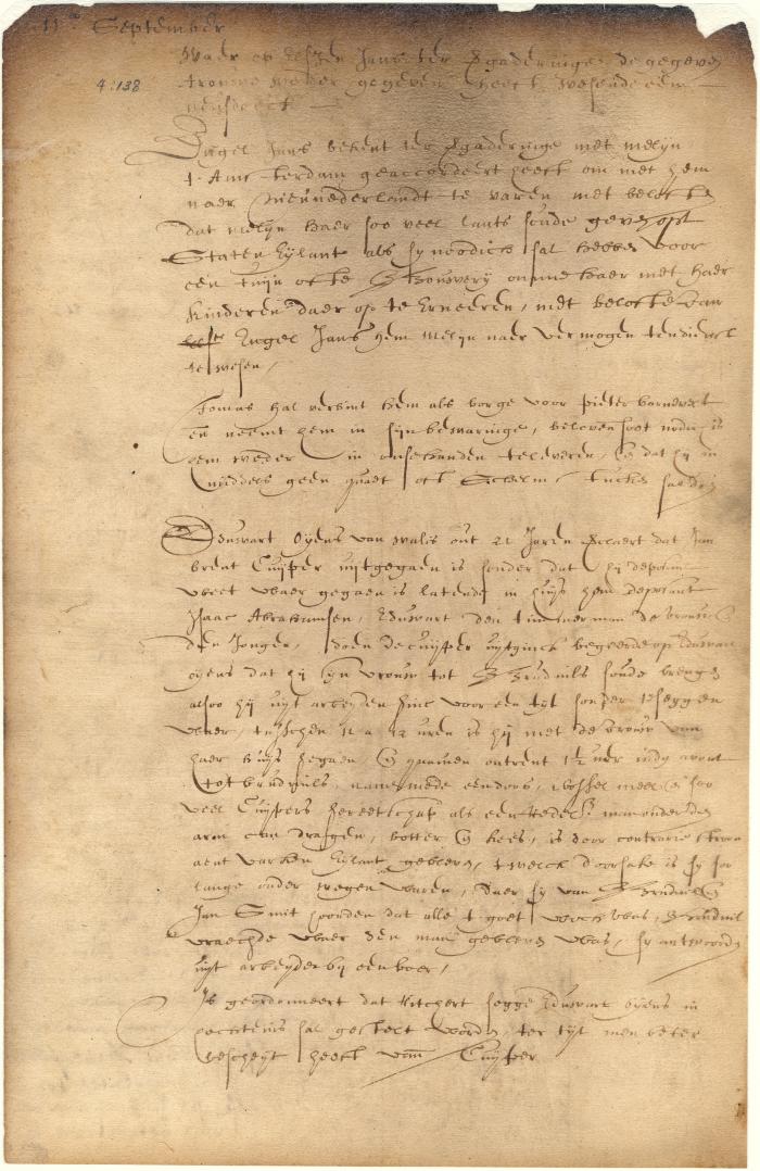 Dutch colonial council minutes, 11 September 1642