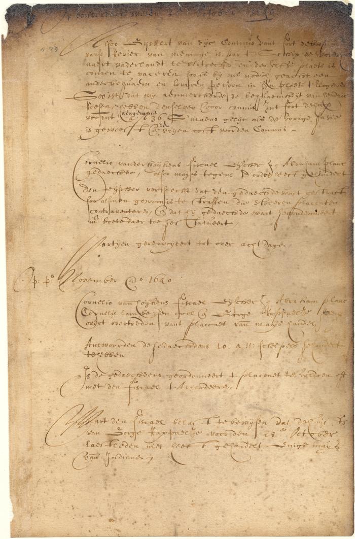 Dutch colonial council minutes, 25 October - 1 November 1640