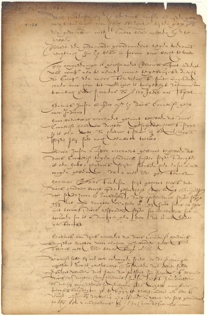 Dutch colonial council minutes, 19 June 1642