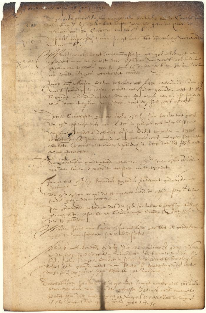 Dutch colonial council minutes, 13 June 1641