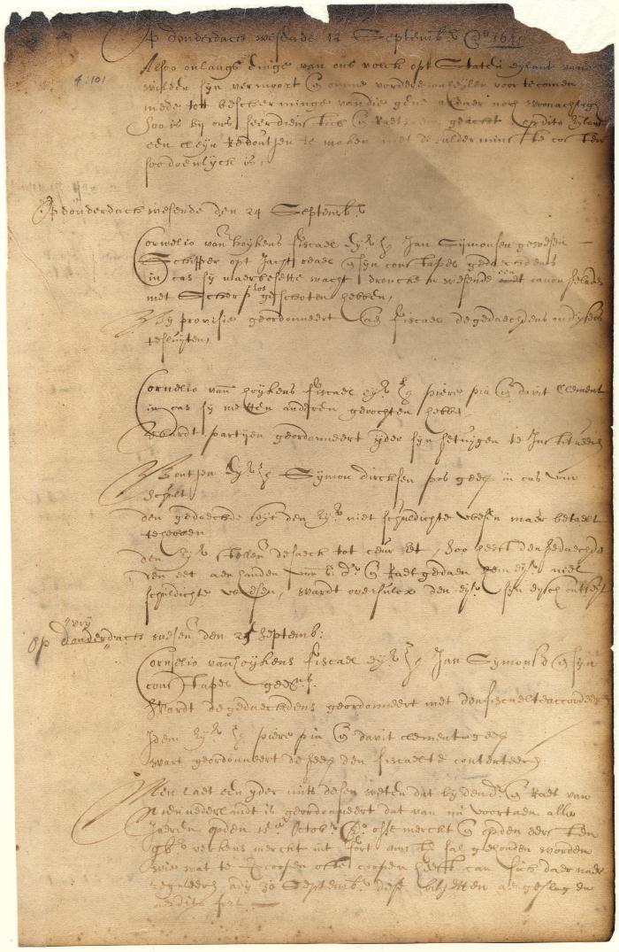 Dutch colonial council minutes, 12-30 September 1641