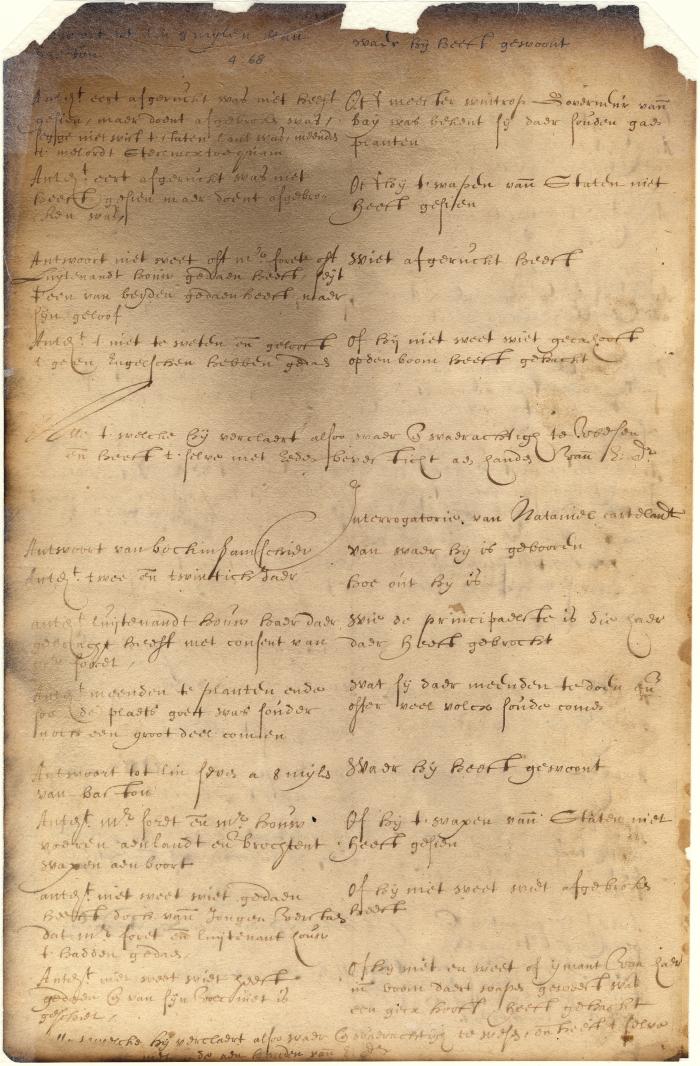 Dutch colonial council minutes, 16 May 1640