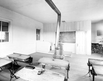 Education. Rural School Showing Walls, Ceiling and Woodwork