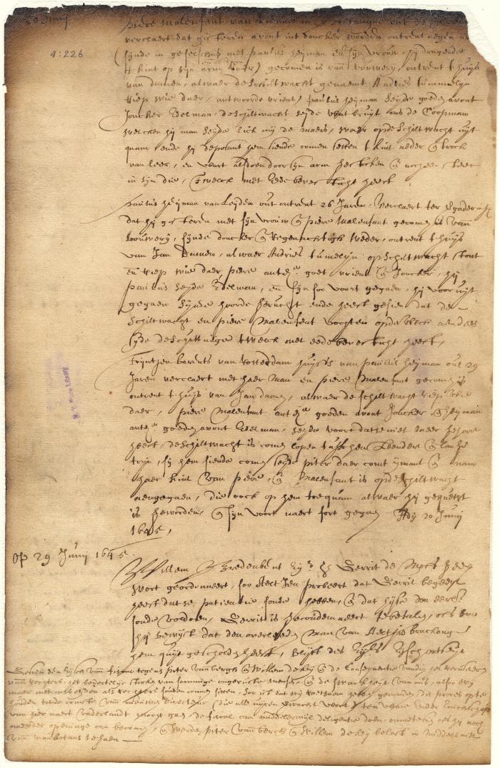 Dutch colonial council minutes, 20-29 June 1645