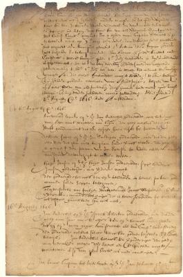 Dutch colonial council minutes, 2-16 August 1646