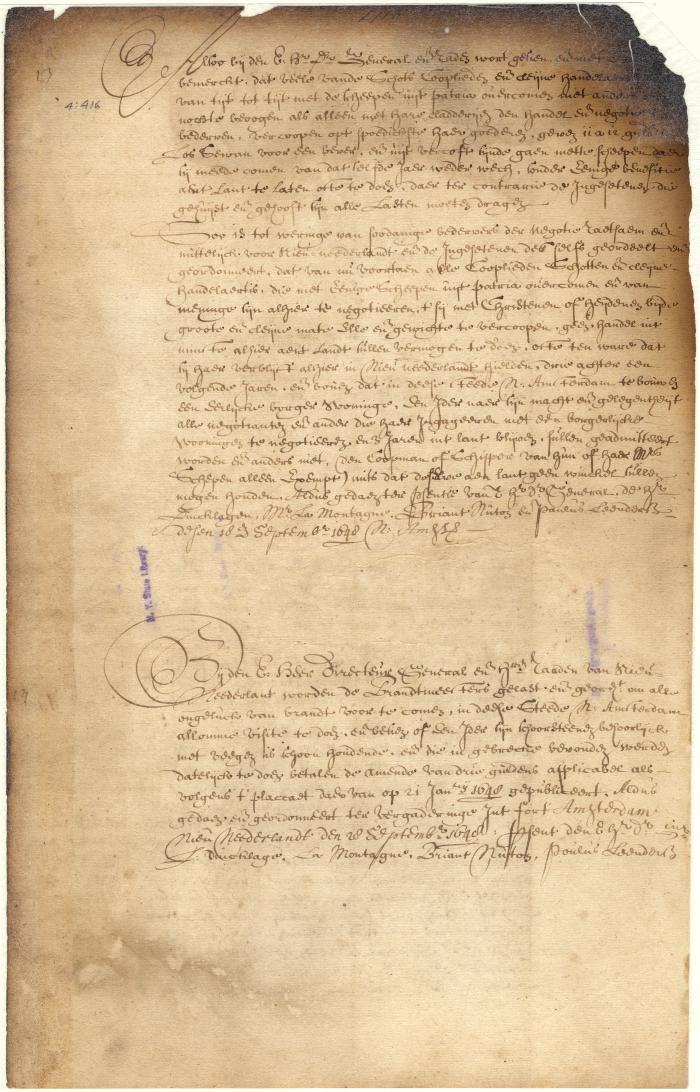 Dutch colonial council minutes, 28 September 1648