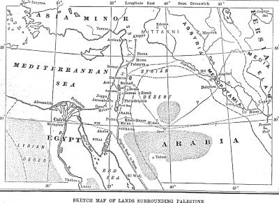 Sketch Map of Palestine and Surrounding Lands