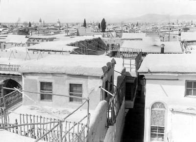 Syria.  Damascus.  Panorama from House Top Northwest over the City