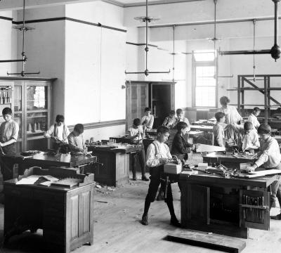 New York City. Public School No. 2, Carpentry Class